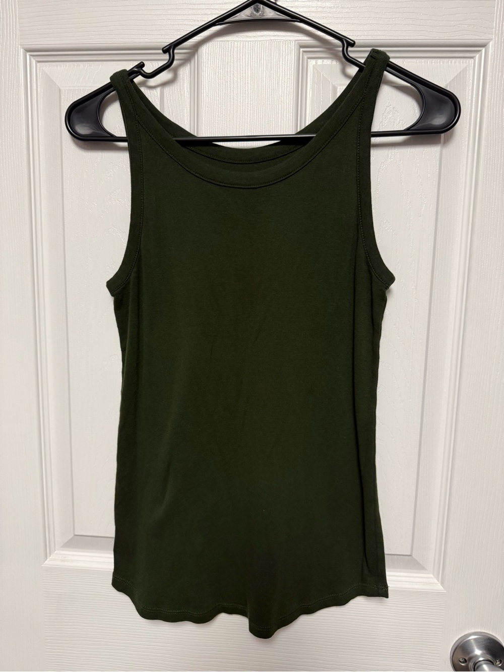 LOFT Dark Olive Scoop Neck Tank